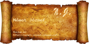 Német József névjegykártya
